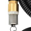 vidaXL Saugschlauch mit Messing-Anschlüssen Schwarz 1,1" 20 m PVC
