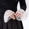Flower Lace Fake Cuffs Pleated Horn Cuffs Decoration Gift False Cuff Sleeve  Photo Prop