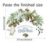Merry Christmas Door Green Plant Posters Wall Decals Wall Stickers Window Decals Christmas Murals