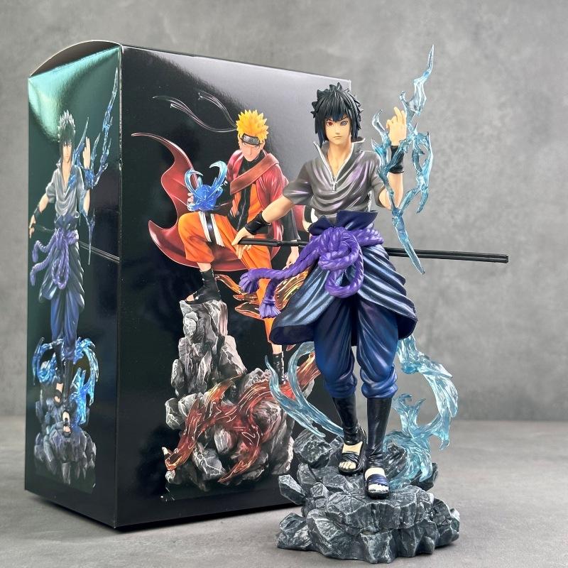 Naruto Animation Ten Years Hundred Ninja Naruto Sasuke Doll Animation Peripheral Scene Table Model Ornament Gift Wholesale