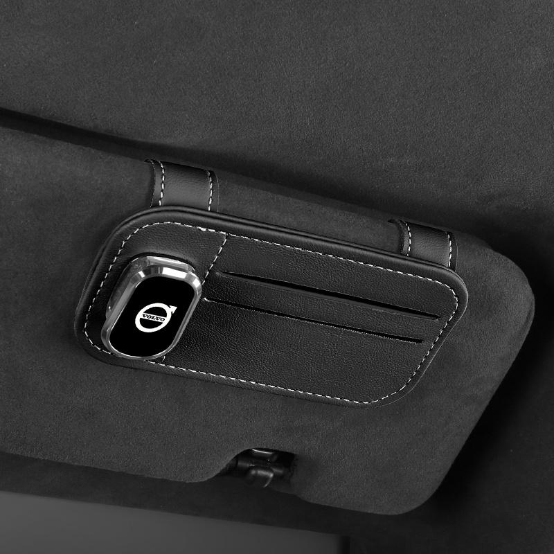 Car sun visor sunglasses clip glasses storage accessories for Volvo XC60 V50 V40 XC90 S60 S40 S80l V90 V60 EX90 S90 XC40 C40 S70