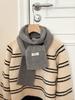 Knitted scarf women's autumn and winter warm solid color couple scarf
