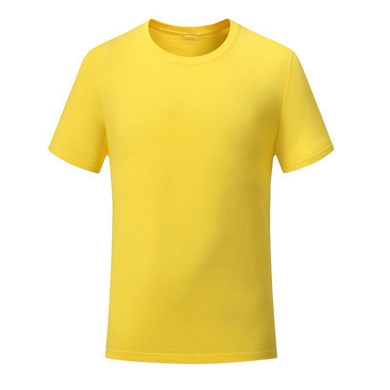 Мужские Женские Однотонные Хлопковые Удобные Футболки с Коротким Рукавом и Круглым Вырезом