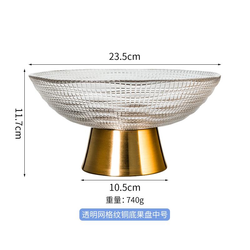 Высокая стеклянная тарелка для фруктов Тарелка для конфет Тарелки для закусок Подносы для засушенных фруктов Миска для десерта Салатница Блюдо для димсамов