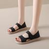 Summer New Large Size Flat Sandals Velcro Casual Soft-soled Shoes Soft-sided Student Women's Shoes