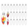 6/12/24Pcs 35ml Christmas Pendants with Screw Off Cap Fillable Clear Plastic Christmas Tree Light Bulb Hanging Decor for Party