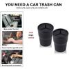 1Pc New Multifunctional Car Mini Trash Bin Cup Holder Car Trash Can Auto Holder Cap Mounts Black Plastic Interior Accessories