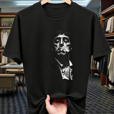 Retro Classic Movie 'Scarface' Men's T-shirt Summer New Casual and Fashionable Unisex T-shirt