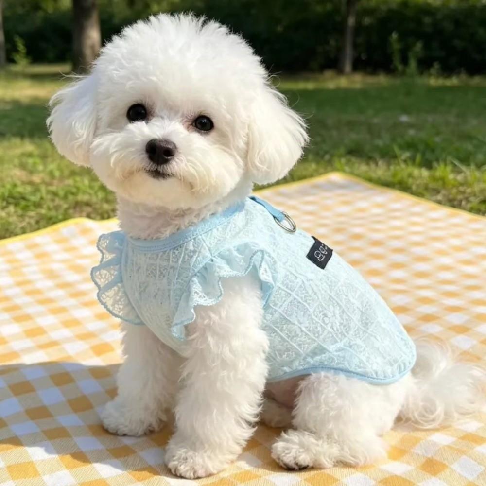 Thin Breathable Dog Sunscreen Shirt Fly Sleeve Summer Dog Clothes Pet Mesh Vest Pet Cooling Use