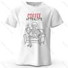 Coffee Afterlife Humorous Printed Unisexs Tshirt 100 Cotton Oversized Relaxed Graphic Tees For Unisex Tops Tees Casual Streetwear