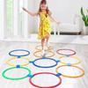 Children Brain Games Hopscotch Jump Circle Rings Set Kids Sensory Play Indoor Outdoor Sports and Entertainment Toy
