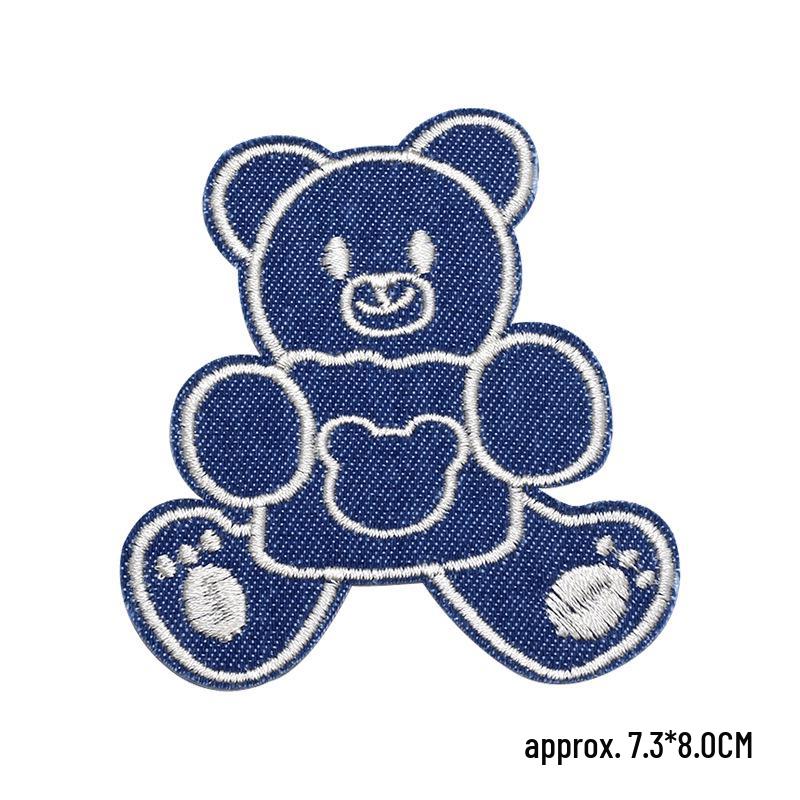 Самоклеящиеся термоаппликации «Мишка» для джинсов, рубашек, брюк и сумок