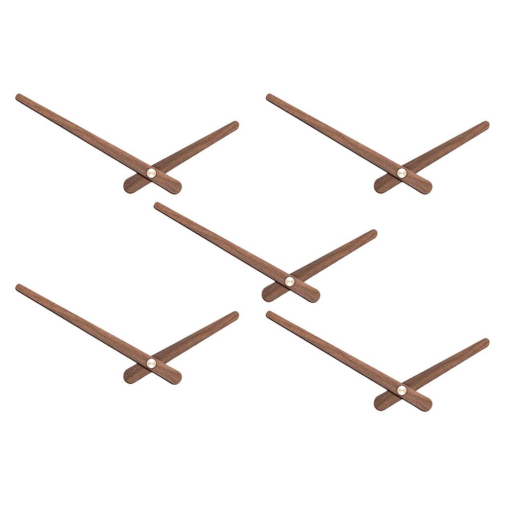 Pack Of 5 Wooden Clock Hands Kits for DIY Repair and Replacement for 12 14 Inches Walnuts Wood Wall Clocks