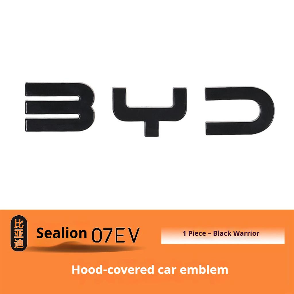 Для BYD Sealion 07 EV Черненая Автомобильная Эмблема Передняя Задняя Черный Воин Стиль Покрытия Внешняя Модификация Декоративная Накладка