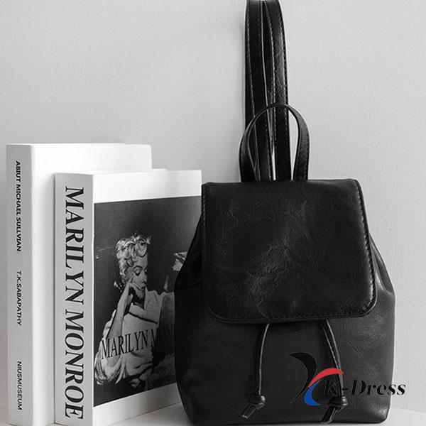 Винтажный кожаный рюкзак с клапаном, мини-рюкзак (2 цвета)