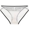 Womens Low-Waist Mesh Lace Underwear Breathable Sexy French Style Briefs With Cotton Gusset Butt Lifting Design