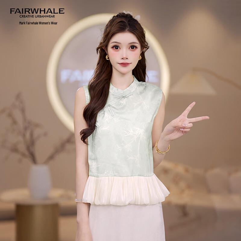 Mark Fairwhale New Chinese Style Lace Sleeveless Top