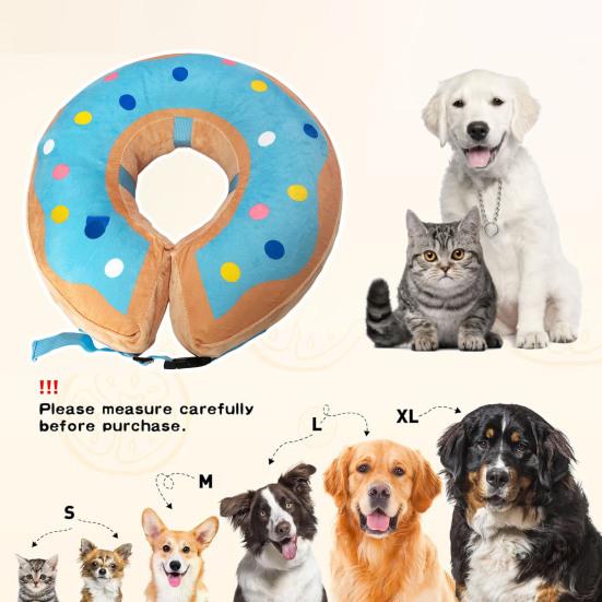 Надувной ошейник для домашних животных, регулируемый ошейник для собак после операции, восстановление, ошейник-пончик, против укусов, против вылизывания, мягкий конус для домашних животных, для швов, ран, сыпи