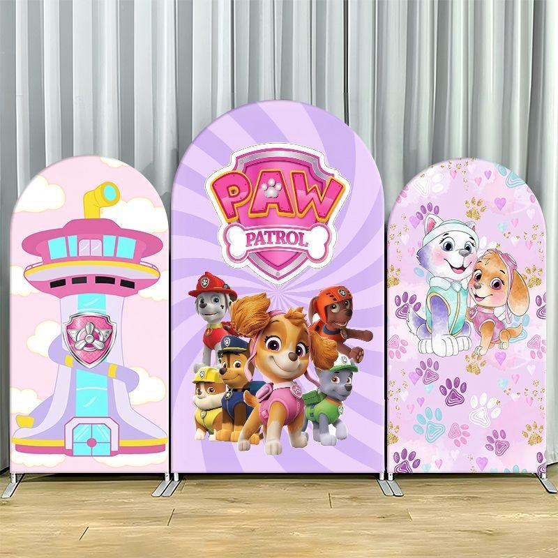 Arch Backdrop Cover Premium Thick Fabric Custom Party Decoration Purple Tower Character Birthday Event Decor Supplies