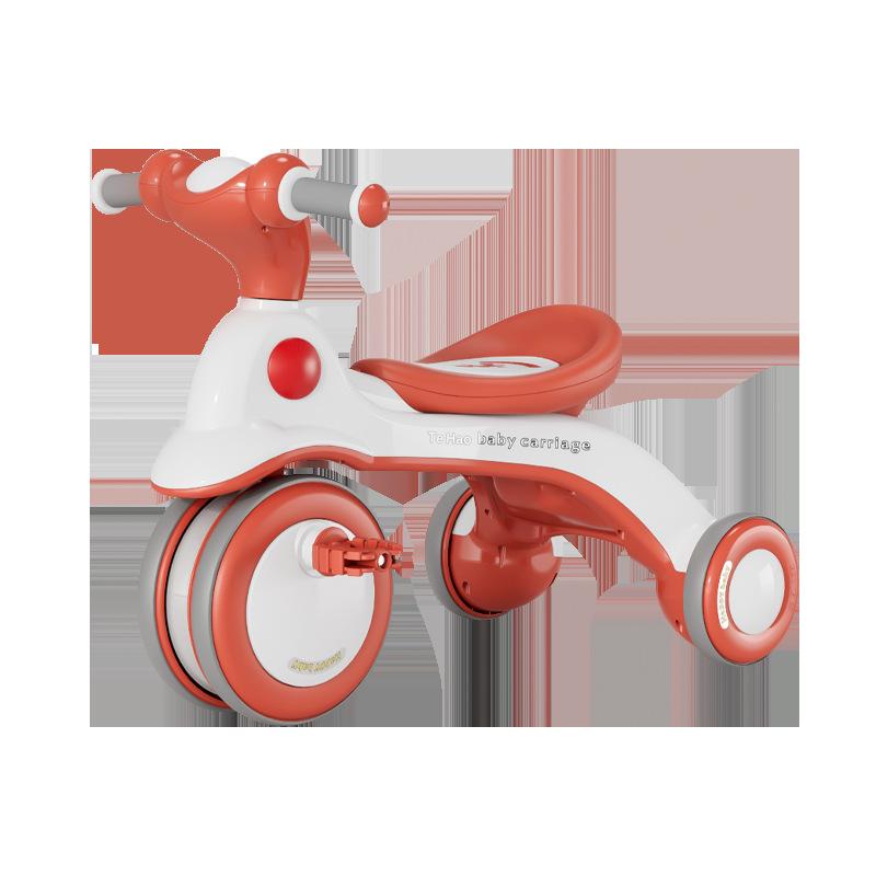 Lightweight Children's Tricycle with Music, Push Handle, and Pedals
