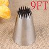 #9FT Large Size Cake Decorating Pastry Piping Nozzle Icing Tips Bakeware Kitchen Cookie Tools Stainless Steel Fondant Cake Tool
