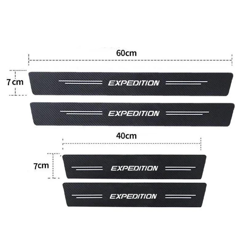 LKLB2 For Ford EXPEDITION Luminous Door Threshold Stickers Scuff Scratch Car Door Threshold Protective Trunk Strips Anti kick Stickers