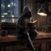 Decoration Skeleton Figurine Halloween Desktop Ornaments Reading Men Statue  Mystery Display