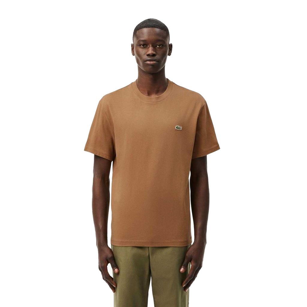 Lacoste Мужская хлопковая футболка с вышитым логотипом