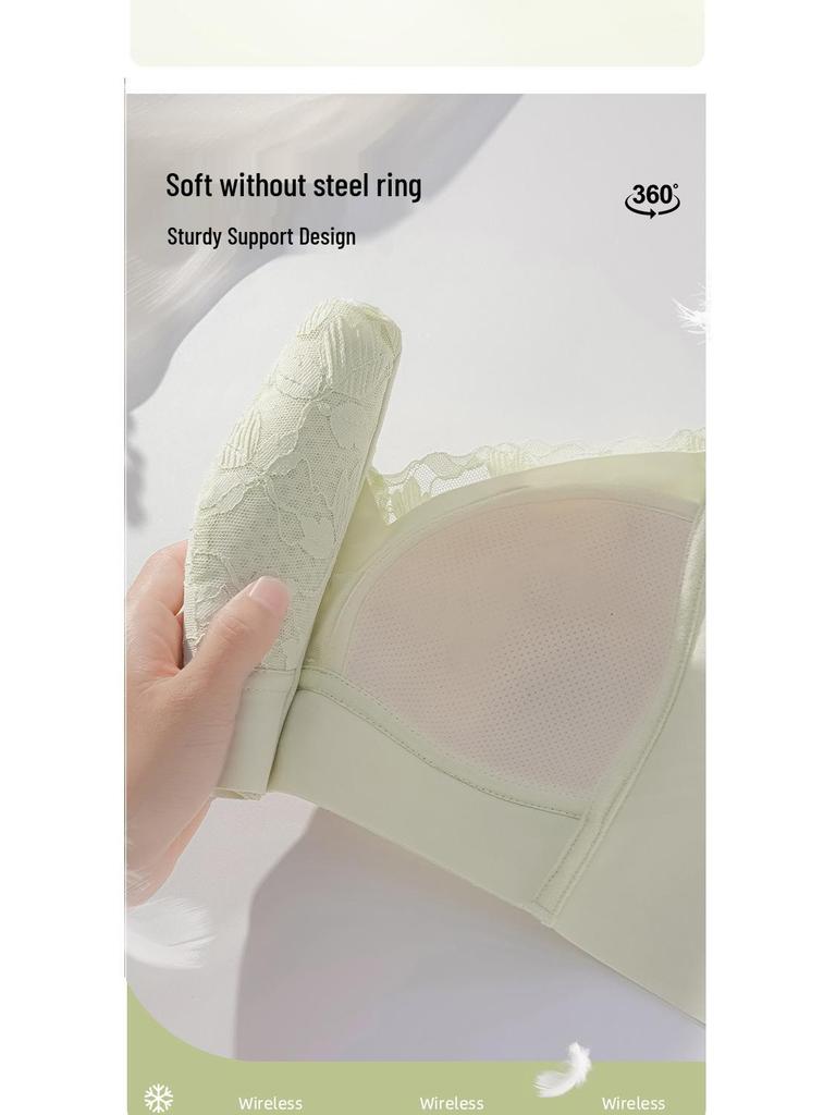 Seamless Wire-Free Push-Up Bra for Large Bust with Side Support