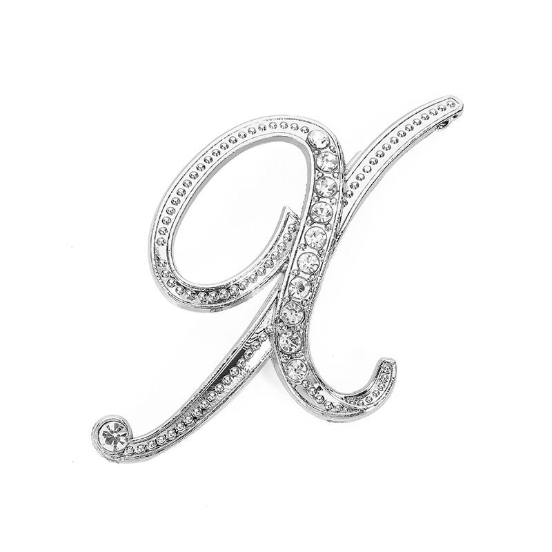 1шт кристалл 26 английских букв брошь булавка пара мемориальные украшения любовь подарки