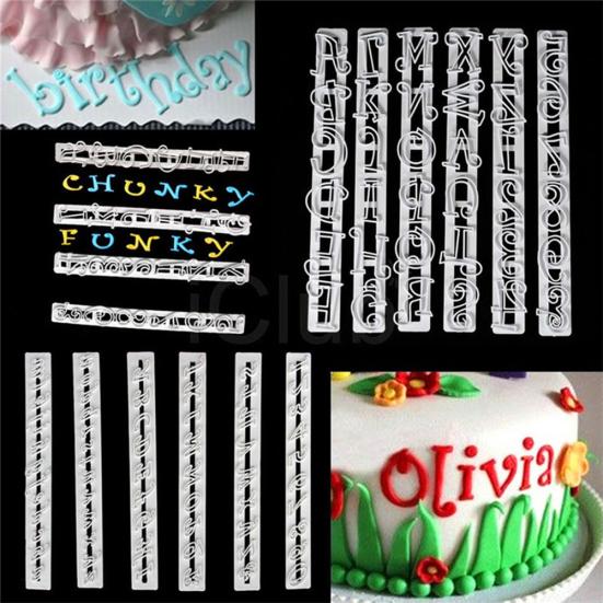 6шт помадка украшения резак торт номер письмо инструмент плесень Sugarcraft