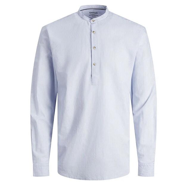 Jack & Jones Summer Half Placket Linen Long Sleeve Shirt