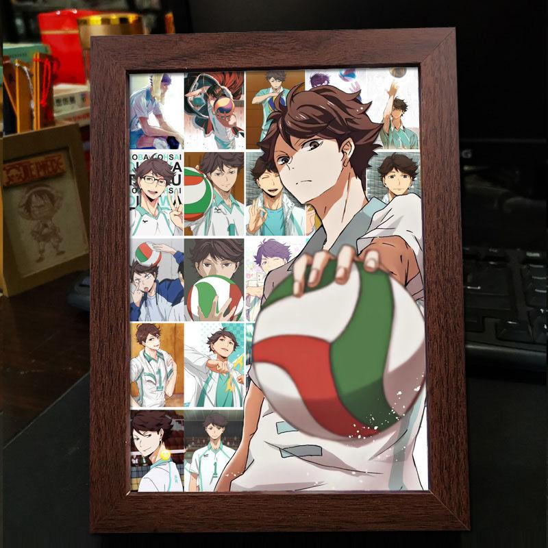 Хайкю!! Украшение фоторамки: Кагеяма Тобио и Хината Шоё - Готовая фоторамка-дисплей в подарок