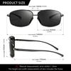SUNGAIT Square Polarized Sunglasses with Metal UV400 and Case Men's Ultra-Lightweight Frame, Protection,