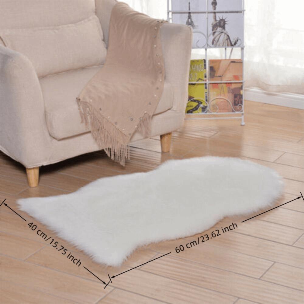 Wool Floor Protection Non Slip Long Hair Carpet Faux Fur Sheepskin Rug Bedroom Mats Soft Rugs