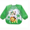 Baby Feeding Feeding Apron Thin Style Long Sleeve Baby Reverse Dressing Drawing Clothes Waterproof Bib