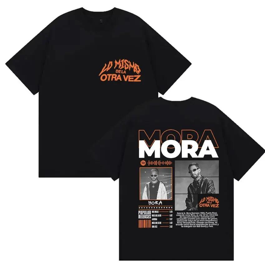 Rapper MORA Tour 2025 Merch T Shirt Men's Women Vintage High Quality Fashion T-shirts Hip Hop High Quality Short Sleeves Casual