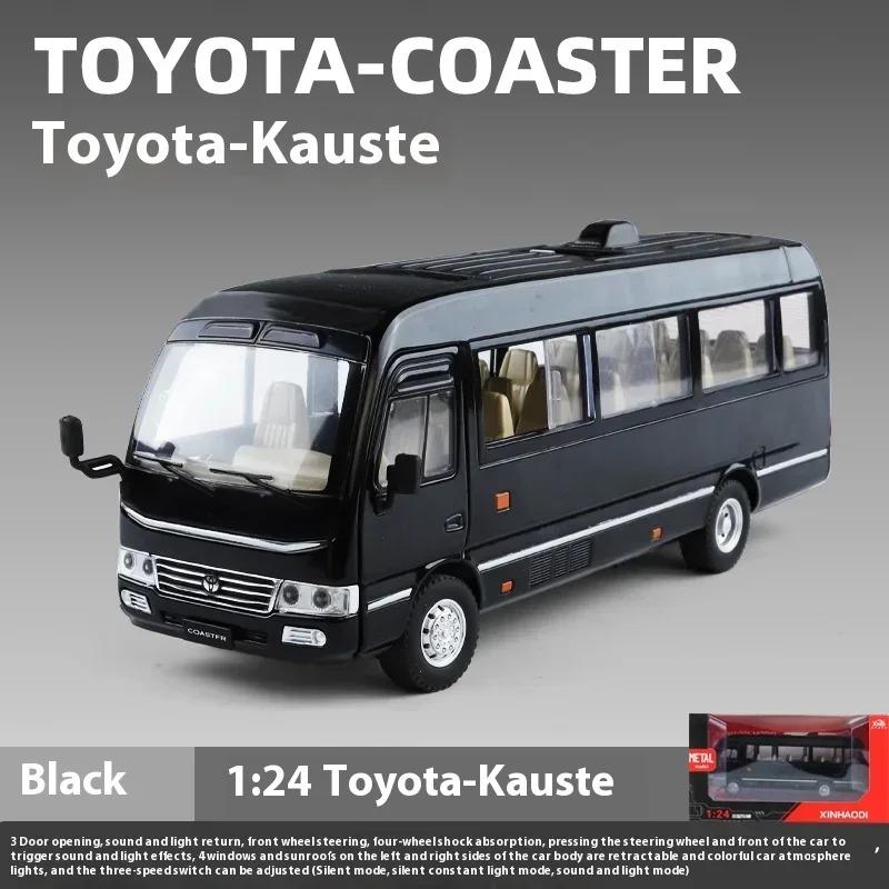 1/24 Toyota Coaster Средний Бизнес Автобус Литой Сплав Модель Машины Моделирование Бутик Книжный Шкаф Украшения Модный Орнамент Подарок Мальчик
