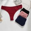 Женские хлопковые сексуальные стринги однотонного цвета, удобное, приятное к коже нижнее белье