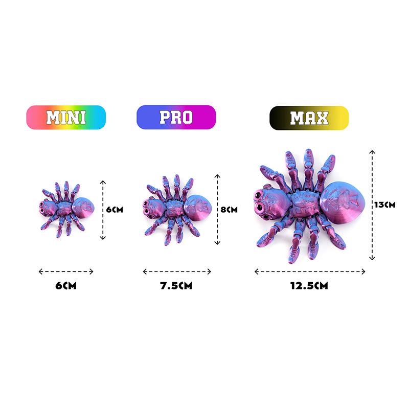 Гибкая 3D-печатная шарнирная скульптура паука, подвижная фигурка паука, креативный настольный декор, украшение