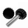 Plastic Hand Bolt Knobs Black Knurled Knobs Durable Clamping Knobs  for Quick Remove