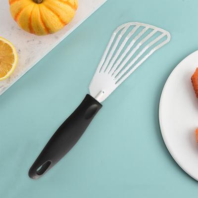 Лопатка для жарки, мини-сервировочная лопаточка из нержавеющей стали для переворачивания, соскабливания, эргономичная сковорода с противоскользящей ручкой для блинов, яиц, пирожных, кухонные принадлежности