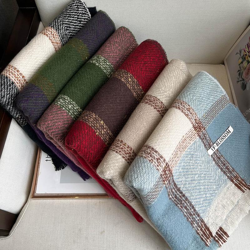Korean Version of Imitation Cashmere 2023 New Scarf, Neck Unisex Autumn and Winter New Scarf Shawl for Men and Women