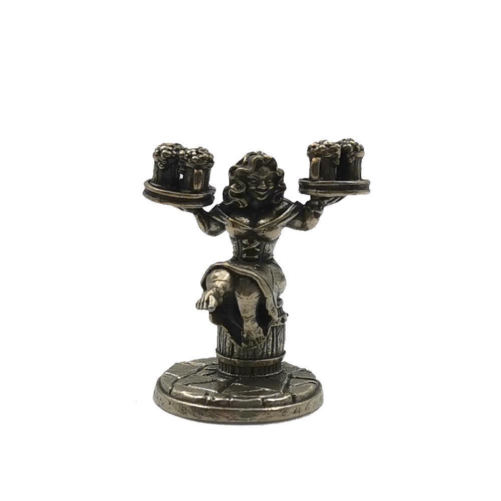 Dwarf Legion Bartender Maid Models Toy Figurines Miniatures Metal Copper Mens Gifts Desktop Ornaments Decoration