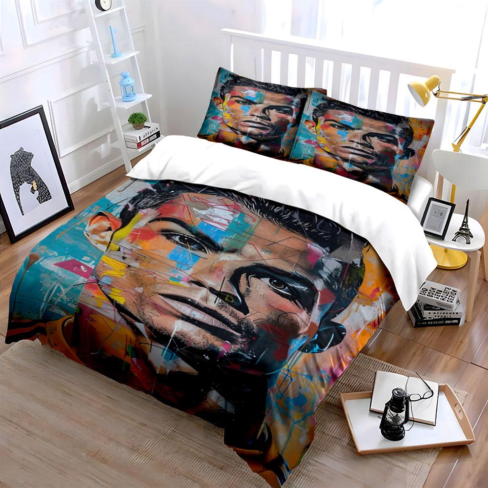 Abstract portrait with colors. Bedding sets Duvet cover sets Duvet covers Pillowcases(1 * Duvet Cover 2 * Pillowcases without duvet insert)