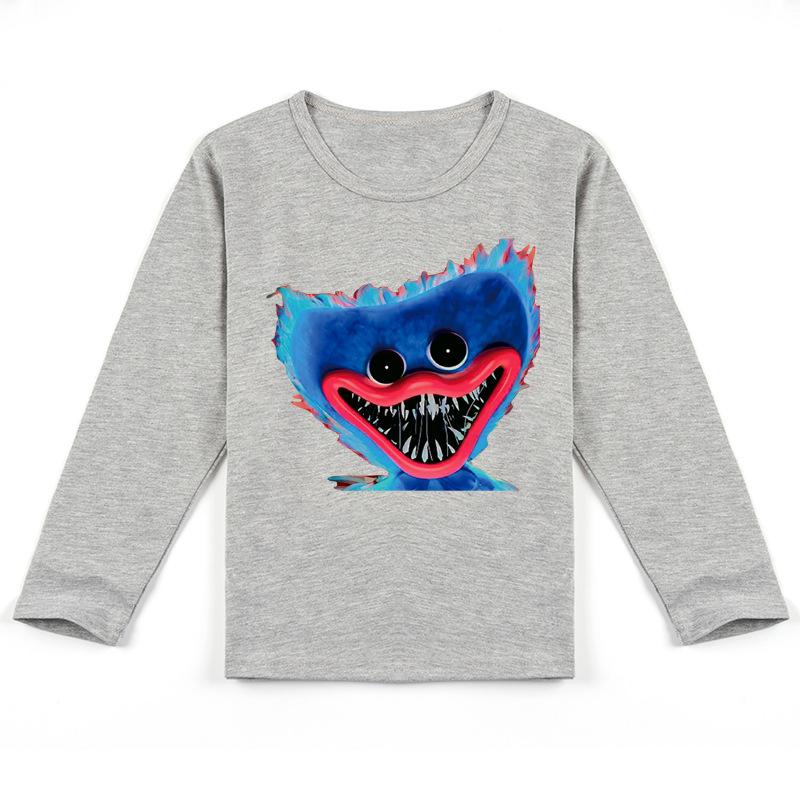 Детская футболка с длинными рукавами Huggy Wuggy Poppy Playtime Детская рубашка с длинными рукавами Y455