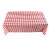 Red Gingham Plastic Disposable Wipe Check Tablecloth Party Outdoor Picnic Bbq