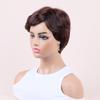 Female Black Brown Wig Women Layered Wigs With Bangs Ladies Natural Wavy Short Wig Daily Use Party Cosplay Heat Resistant Fiber
