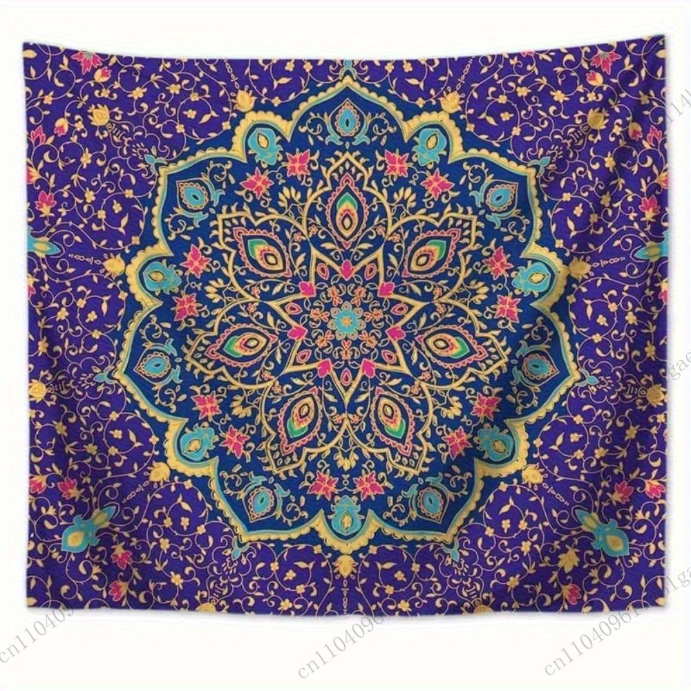 Golden Mandala Tapestry Excellent Home Decoration Bedroom Dorm Wall Hanging Background Cloth Festival Gift