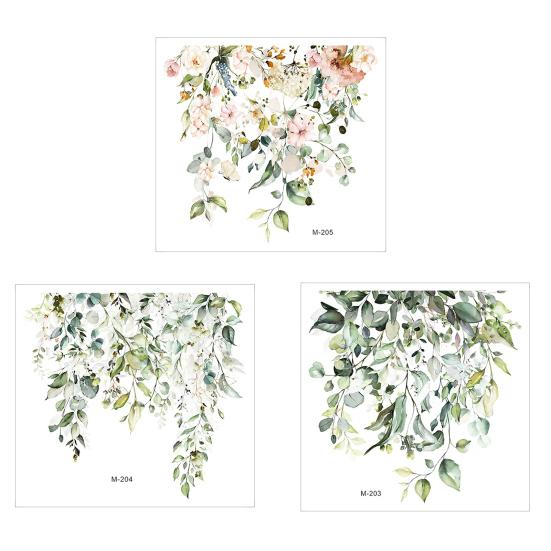 Наклейка на крышку сиденья унитаза, самоклеющаяся, сильная липкость, водонепроницаемая, съемная, листья растений, цветы, наклейка на крышку унитаза